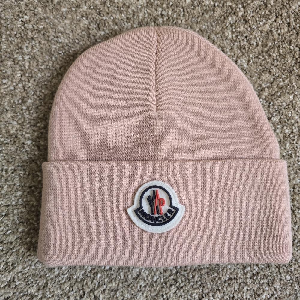 Moncler  Pink Knit Beanie